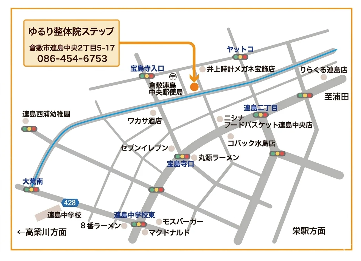 ゆるり整体院ステップのアクセス地図