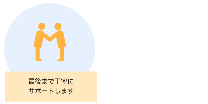 最後まで丁寧にサポートします