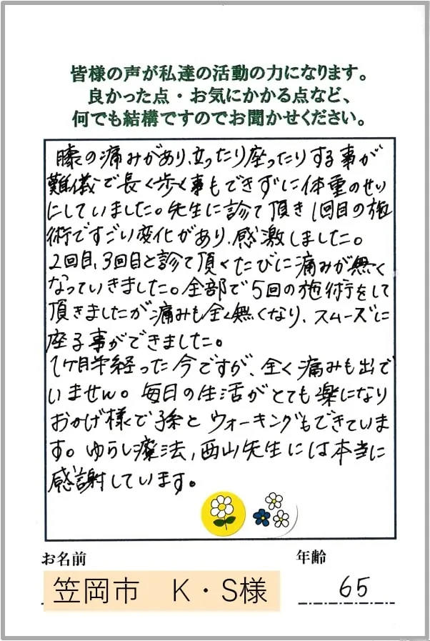 お客様からいただいた感謝のおハガキ 6